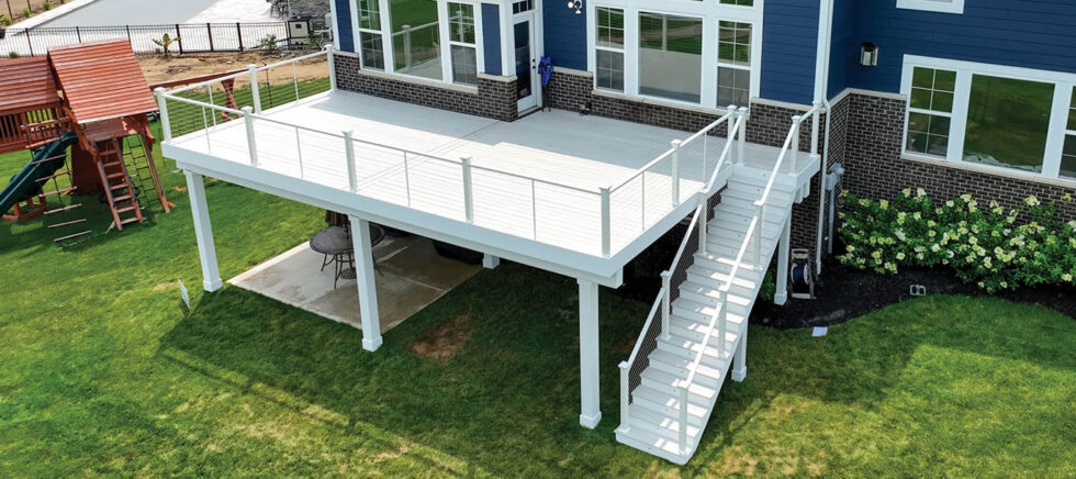 White Deck with Railing 