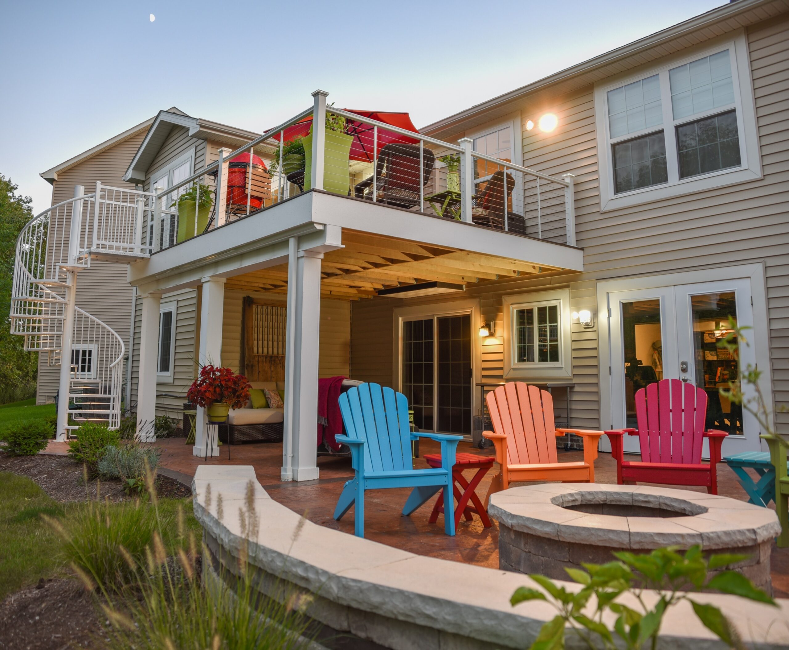 Beautiful Outdoor Deck With Seating Area