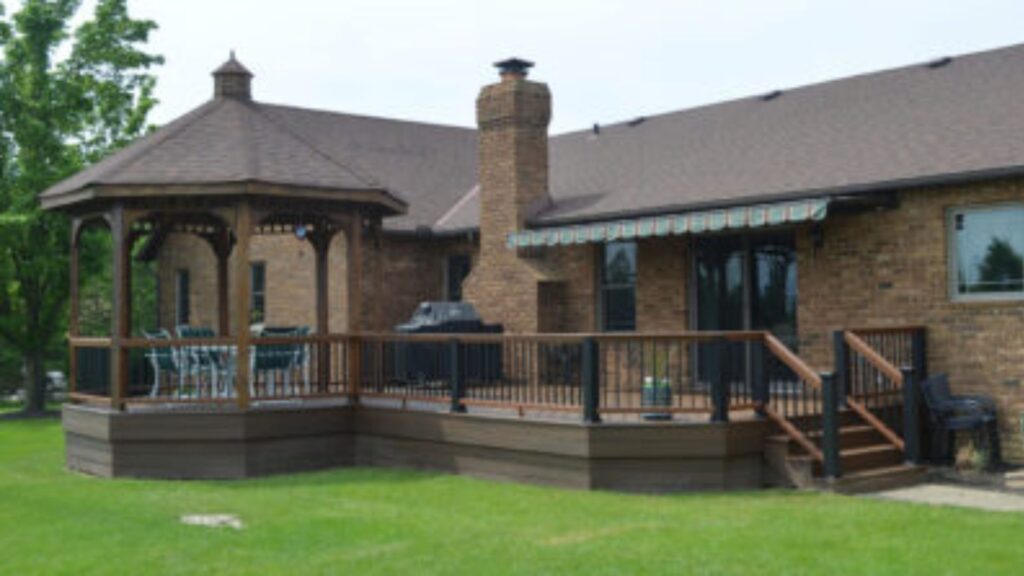 Elevated Backyard Deck with Gazebo