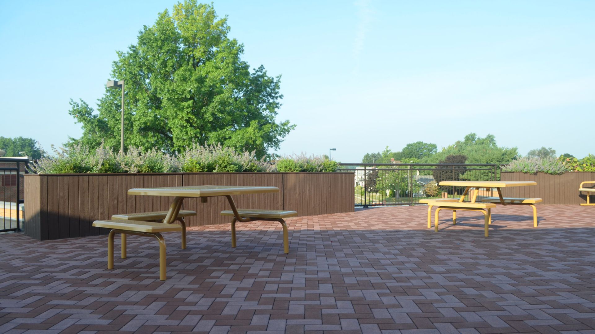 Rooftop Deck with Picnic Tables