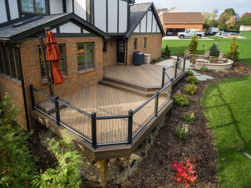 Spacious Deck with Modern Railings