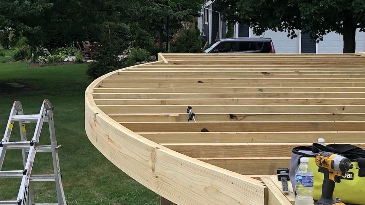 Deck Framing Under Construction 