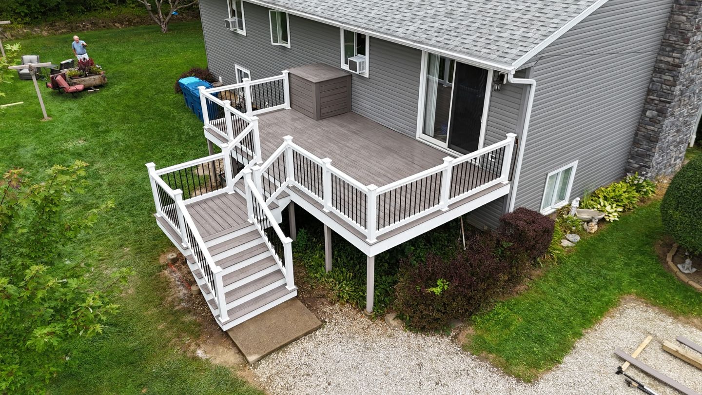 Spacious Modern Deck With Stairs
