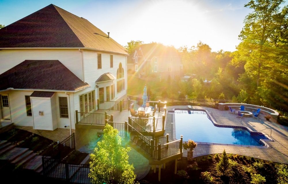 Deck Overlooking Pool With Scenic View