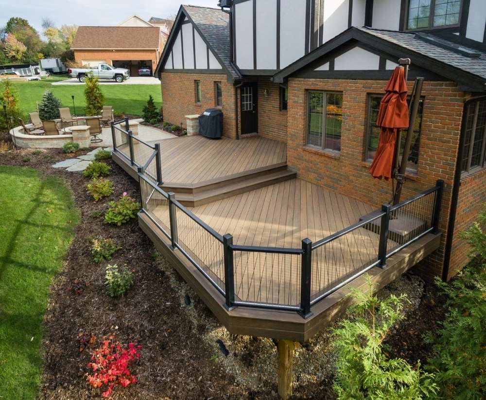 Spacious Deck with Modern Railings