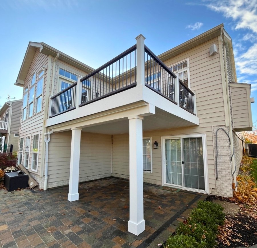 Deck With Black Railings