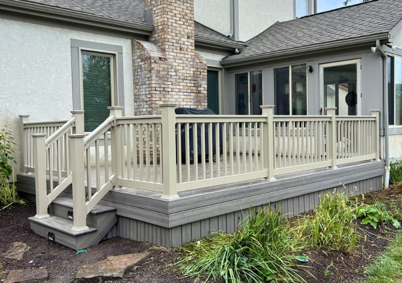 Deck With Black Railings