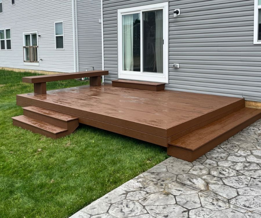 Modern Backyard With Composite Decking