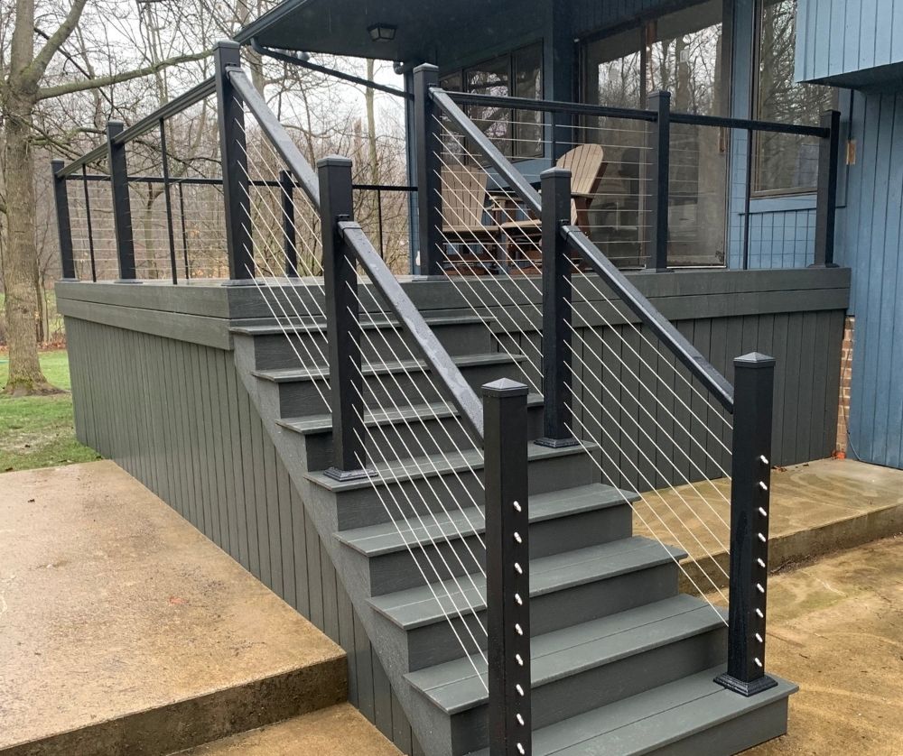 TimberTech Decking With Modern Cable Railings