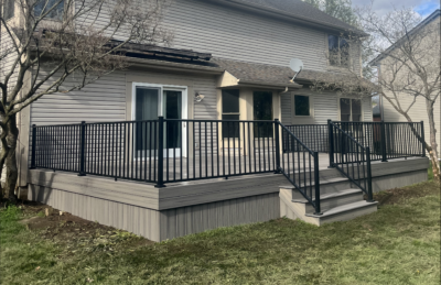A House With Custom Aluminum Deck Railing System