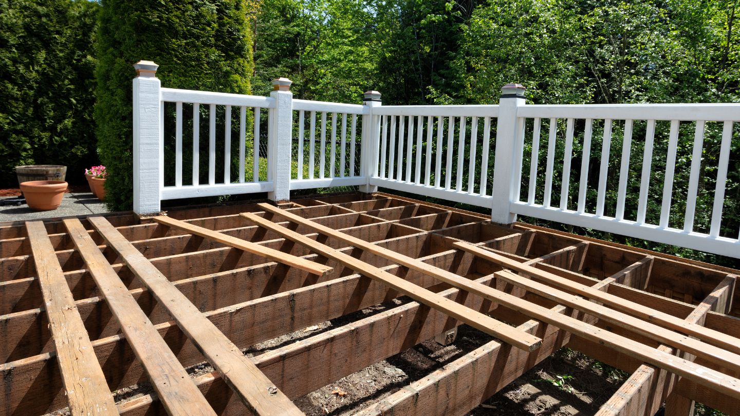 Wooden Deck Under Construction